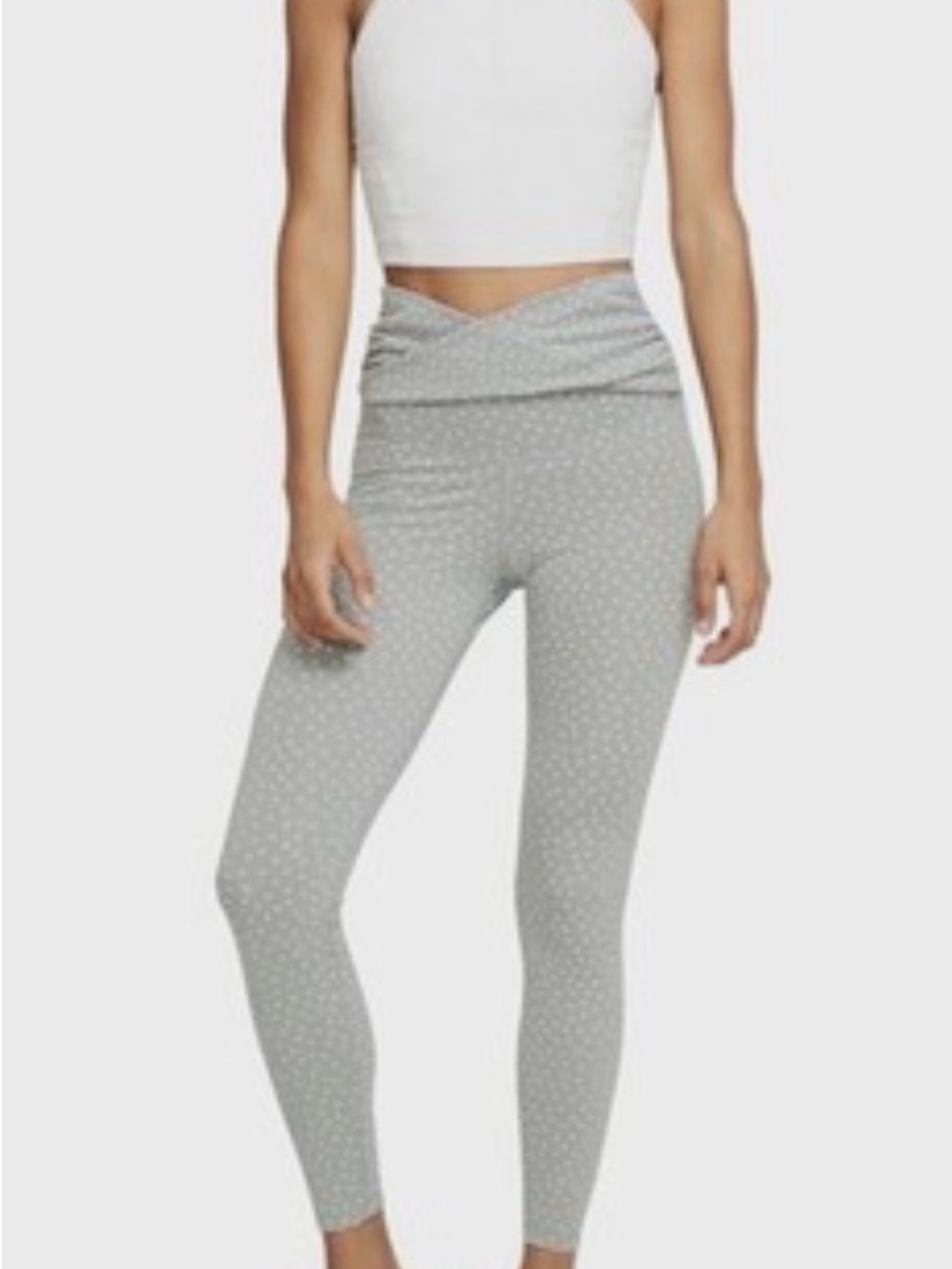 Nike Gray Polka Dot Yoga Leggings